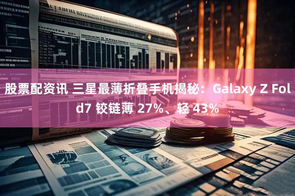 股票配资讯 三星最薄折叠手机揭秘：Galaxy Z Fold7 铰链薄 27%、轻 43%
